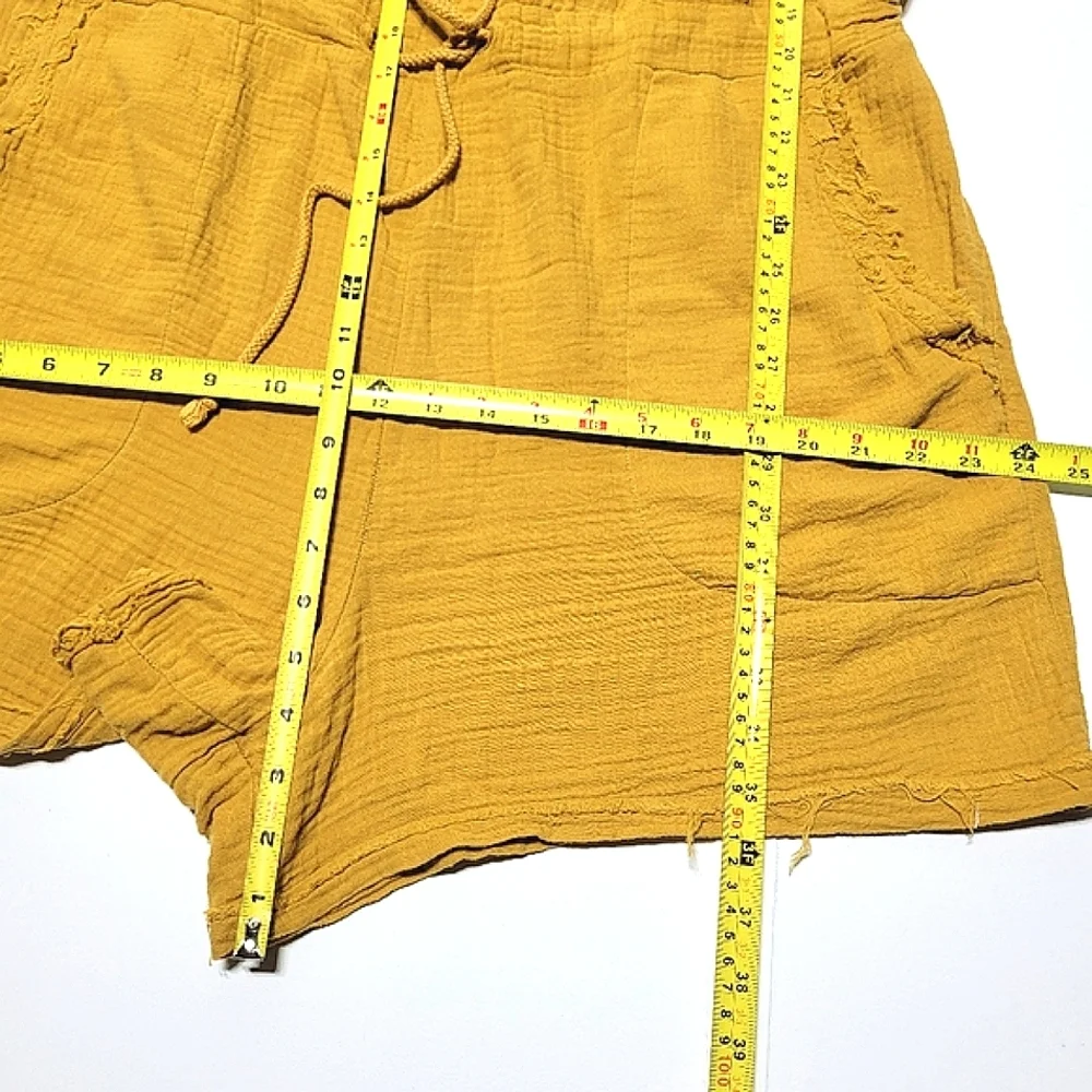 CATO 100% Cotton Mustard Yellow Summer Romper Women's (14/16W)